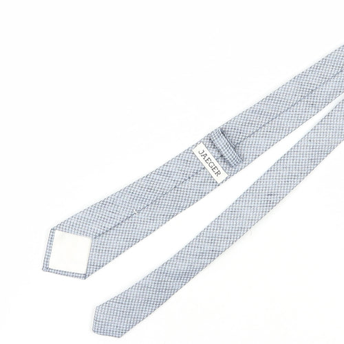 Jaeger Men's Grey Slim Tie Houndstooth Pattern