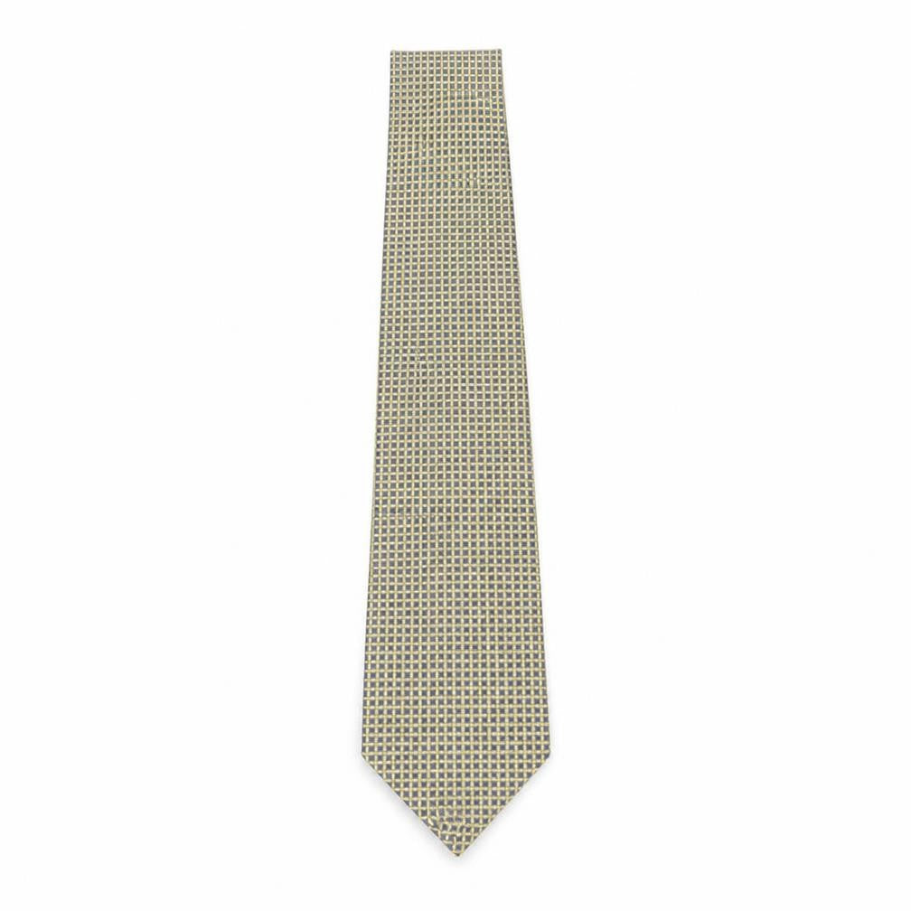 Front view of Marks & Spencer Men's Beige Silk Geometric Tie