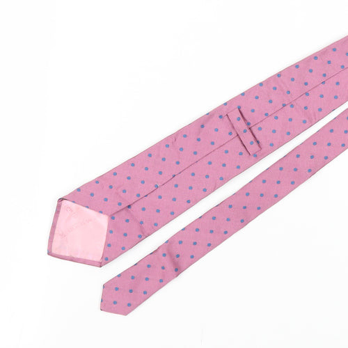 T.M. Lewin Pink Silk Polka Dot Men's Tie