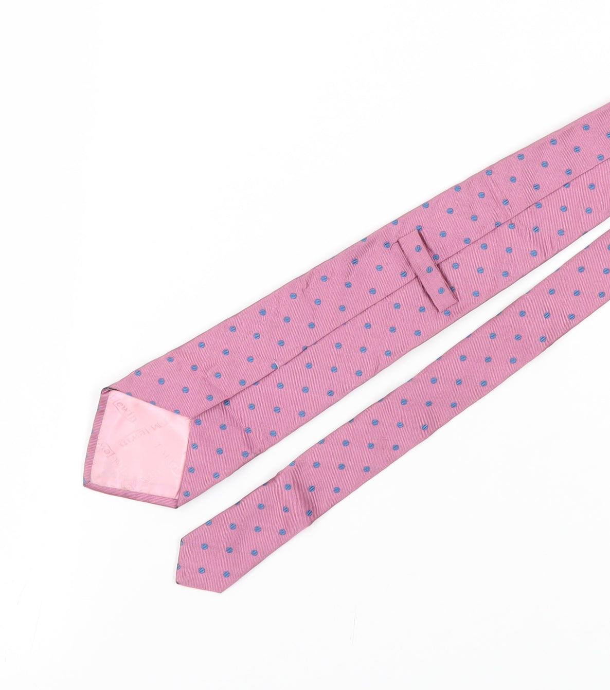 T.M. Lewin Pink Silk Polka Dot Men's Tie