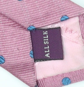 T.M. Lewin Pink Silk Polka Dot Men's Tie