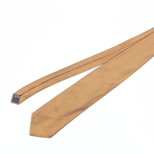 Linea Men's Bronze Striped Silk Tie