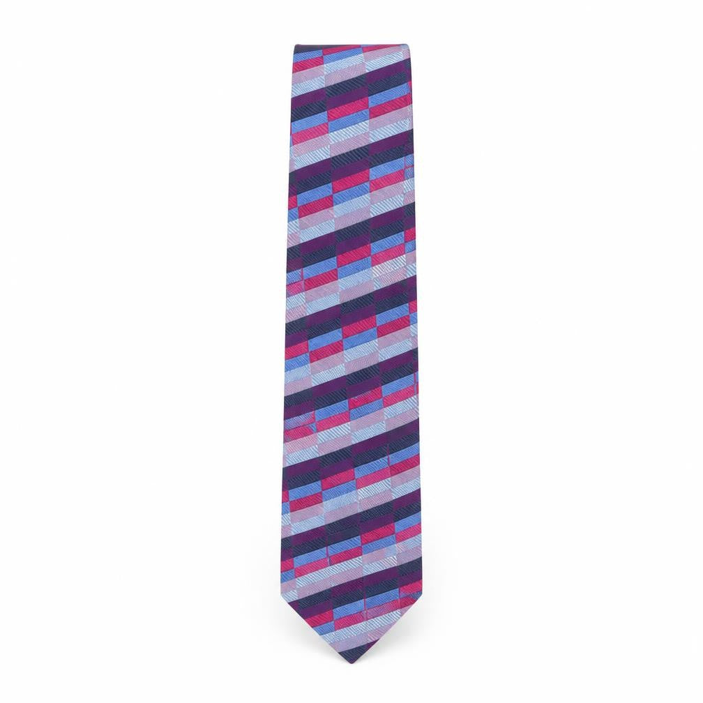 Front view of Austin Reed Multicoloured Silk Plaid Men's Tie One Size