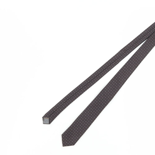 Next Men's Brown Polka Dot Slim Silk Tie