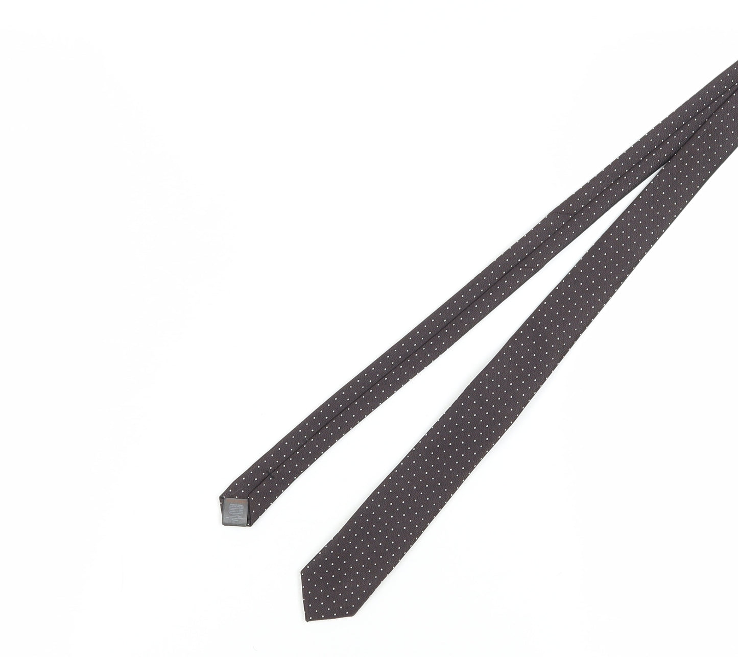 Next Men's Brown Polka Dot Slim Silk Tie