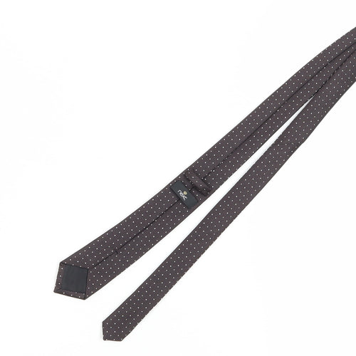 Next Men's Brown Polka Dot Slim Silk Tie