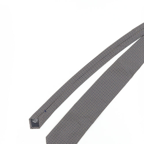 Canali Men's Black Geometric Silk Tie - One Size