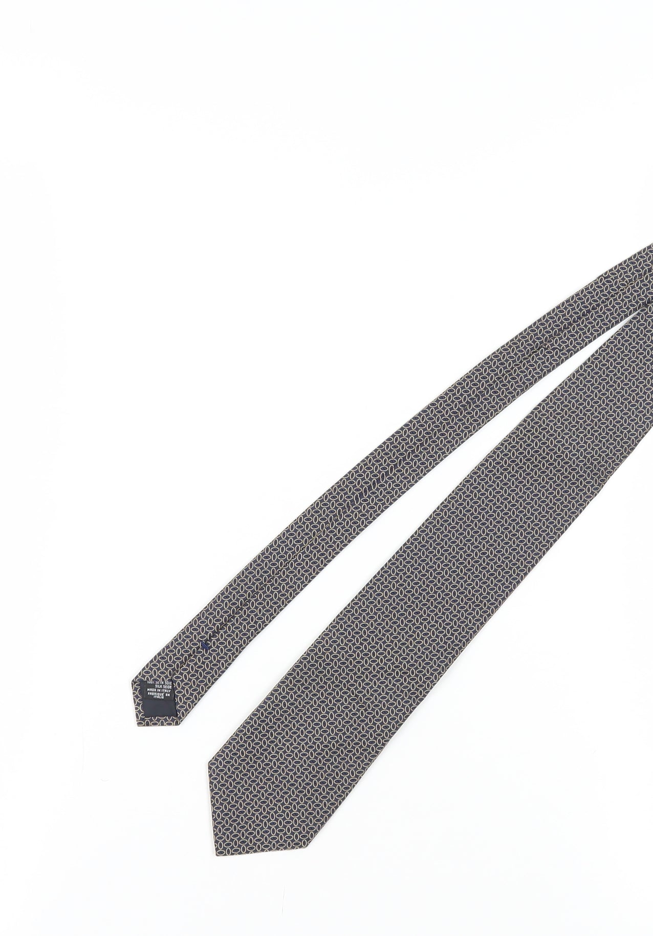 Canali Men's Black Geometric Silk Tie - One Size