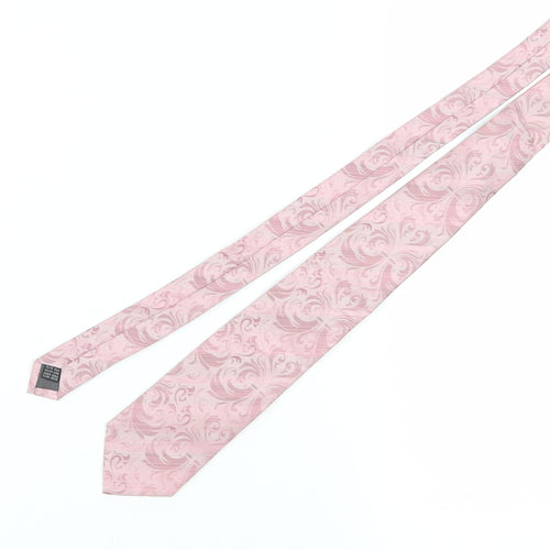 Bäumler Men's Pink Silk Floral Tie, Elegant Design