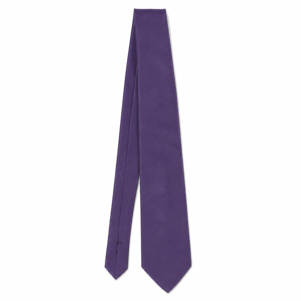 Front view of Tie Rack Men's Purple Silk Tie, Elegant and Stylish