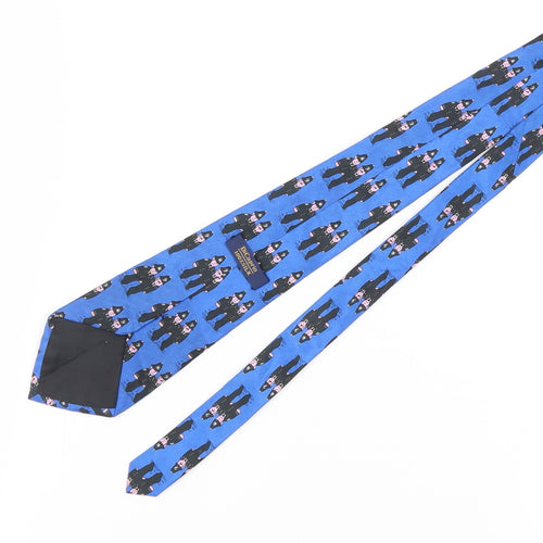 DiCaprio Cartoon Police Silk Tie, Blue, Men, One Size