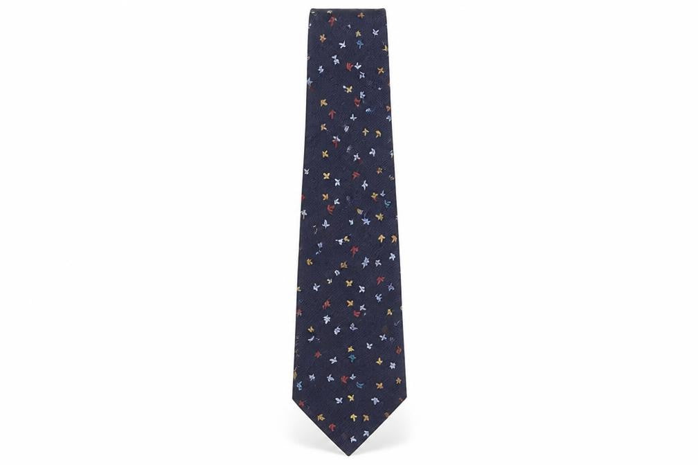 Front view of Marks & Spencer Multicoloured Floral Silk Tie
