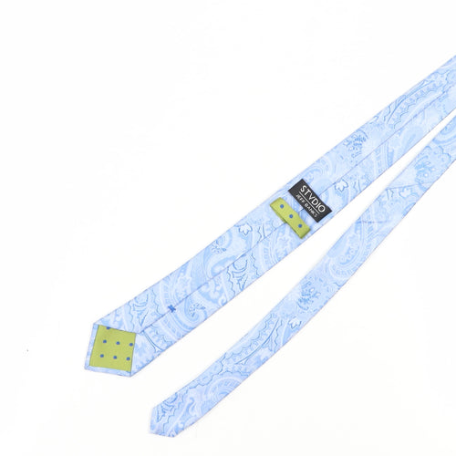 STVDIO Jeff Banks Men's Blue Paisley Silk Tie