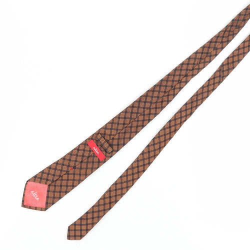 Altea Brown Check Wool Tie Men’s Excellent Condition