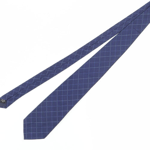 Moss Men's Blue Plaid Silk Tie