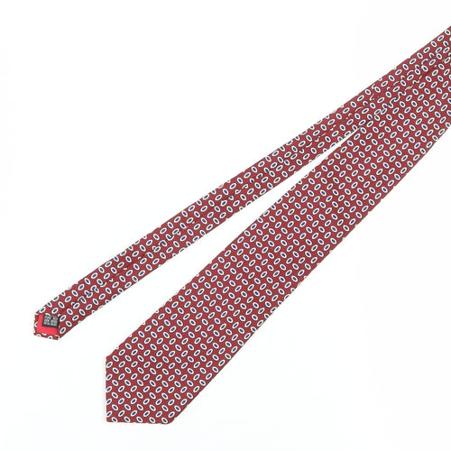 Michelsons of London Red Geometric Silk Men's Tie