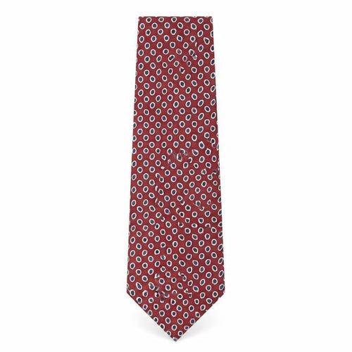 Michelsons of London Red Geometric Silk Men's Tie