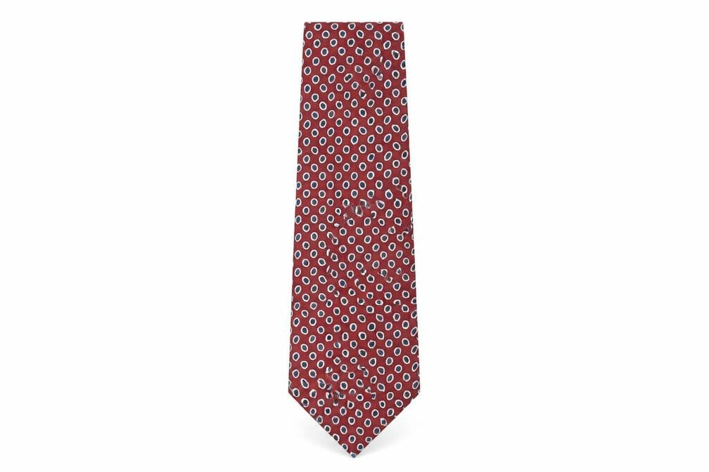 Michelsons of London Red Geometric Silk Men's Tie
