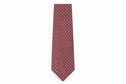 Michelsons of London Red Geometric Silk Men's Tie