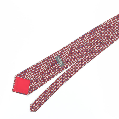 Michelsons of London Red Geometric Silk Men's Tie