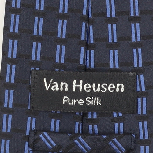 Van Heusen Men's Blue Geometric Silk Tie
