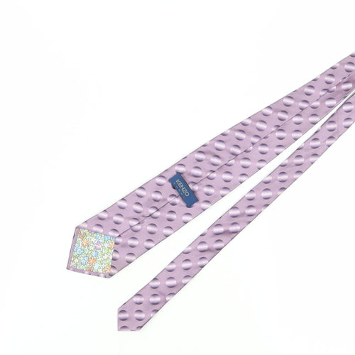 Kenzo Men's Purple Polka Dot Silk Tie