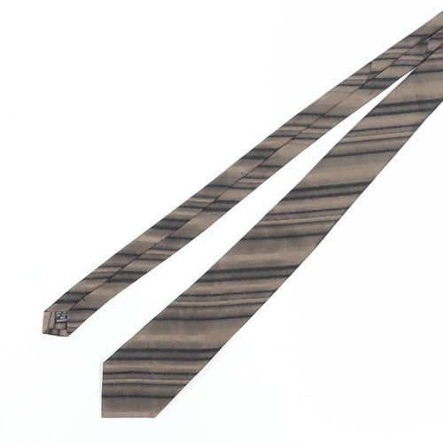 John Lewis Men's Brown Striped Silk Tie