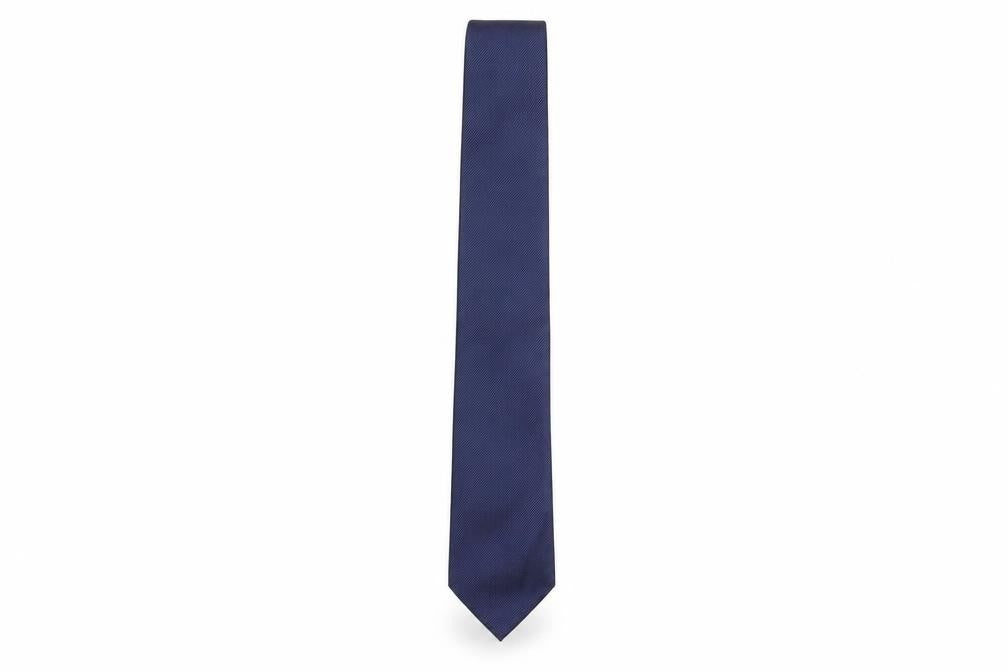 Front view of Austin Reed Blue Silk Slim Tie for Men