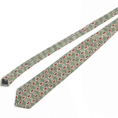 Charles of London Men's Green Geometric Tie