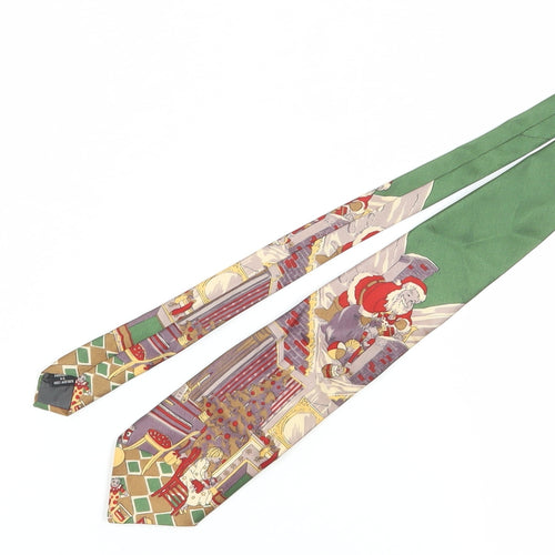 Havana Fashion Men's Green Christmas Tie
