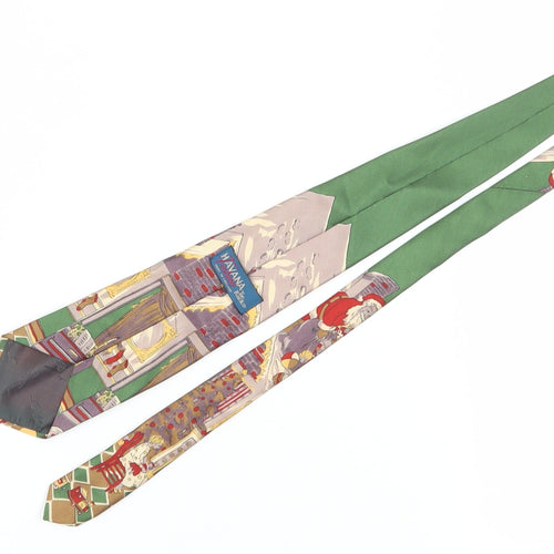 Havana Fashion Men's Green Christmas Tie