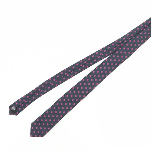 Moss London Men's Black Polka Dot Slim Tie