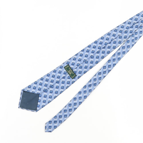 Jonelle Men's Blue Geometric Silk Tie, One Size