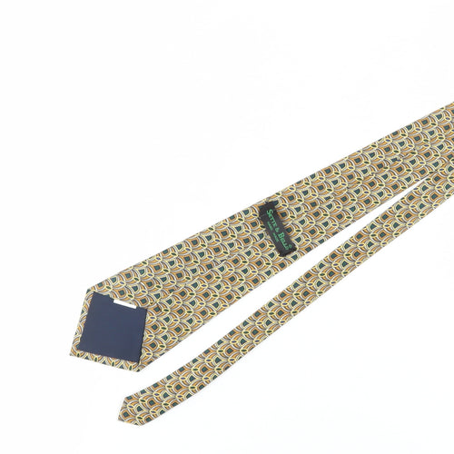 Sette & Bello Men's Multicoloured Geometric Silk Tie