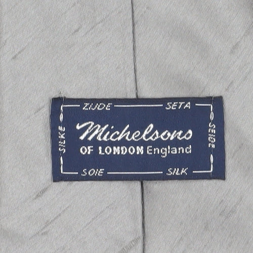 Michelsons of London Grey Silk Men's Tie