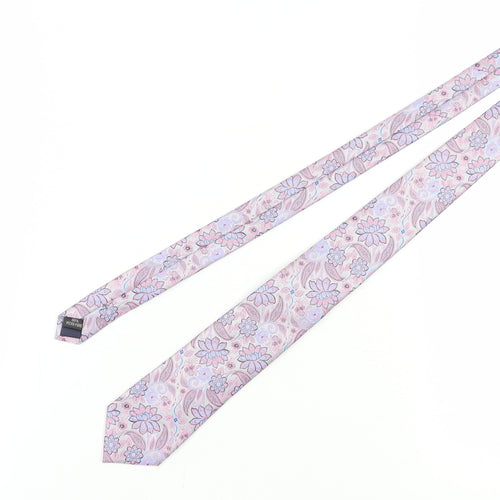 Charlton Gray Men's Pink Floral Tie