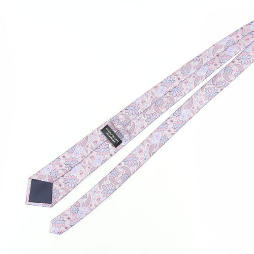 Charlton Gray Men's Pink Floral Tie