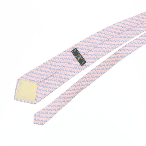 Jonelle Silk Pink Animal Print Men's Tie
