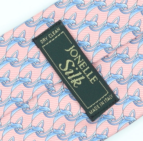 Jonelle Silk Pink Animal Print Men's Tie