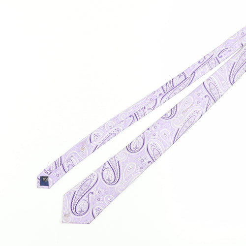Milan Men's Purple Silk Paisley Tie