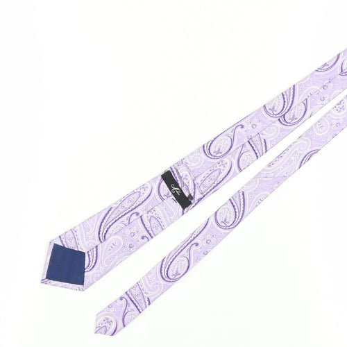 Milan Men's Purple Silk Paisley Tie