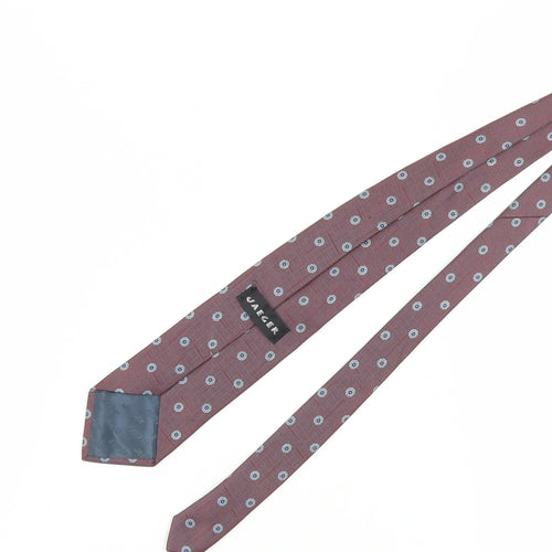 Jaeger Men's Red Geometric Silk Tie