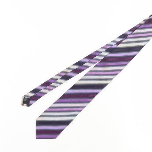 Thomas Nash Men's Purple Striped Tie