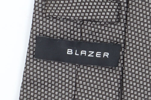 Blazer Men's Grey Slim Silk Geometric Tie