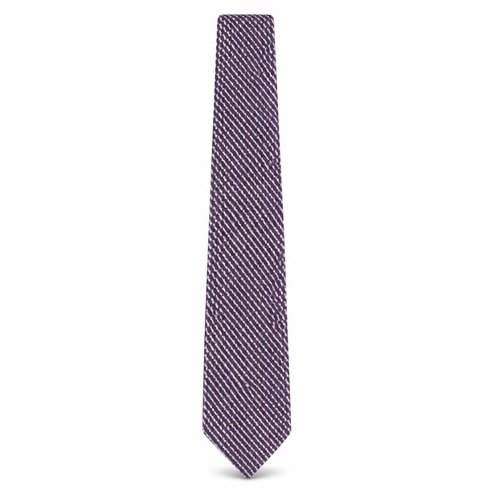 Front view of Frangi TieRack Men's Purple Geometric Tie