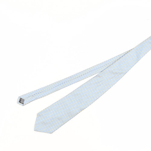 The Windsor Collection Men's Blue Geometric Silk Tie