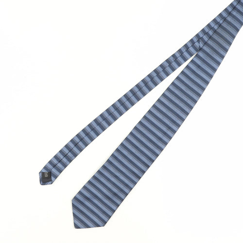 Savile Row Men's Blue Striped Silk Tie One Size