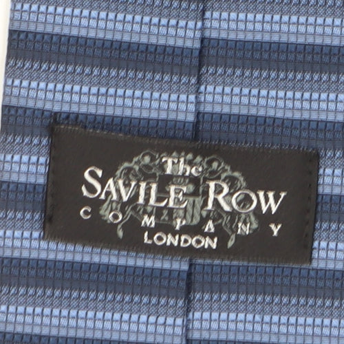 Savile Row Men's Blue Striped Silk Tie One Size