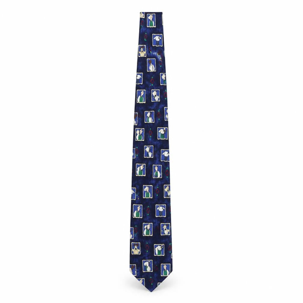 Marks and Spencer Men's Blue Cartoon Animal Slim Tie