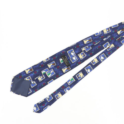 Marks and Spencer Men's Blue Cartoon Animal Slim Tie